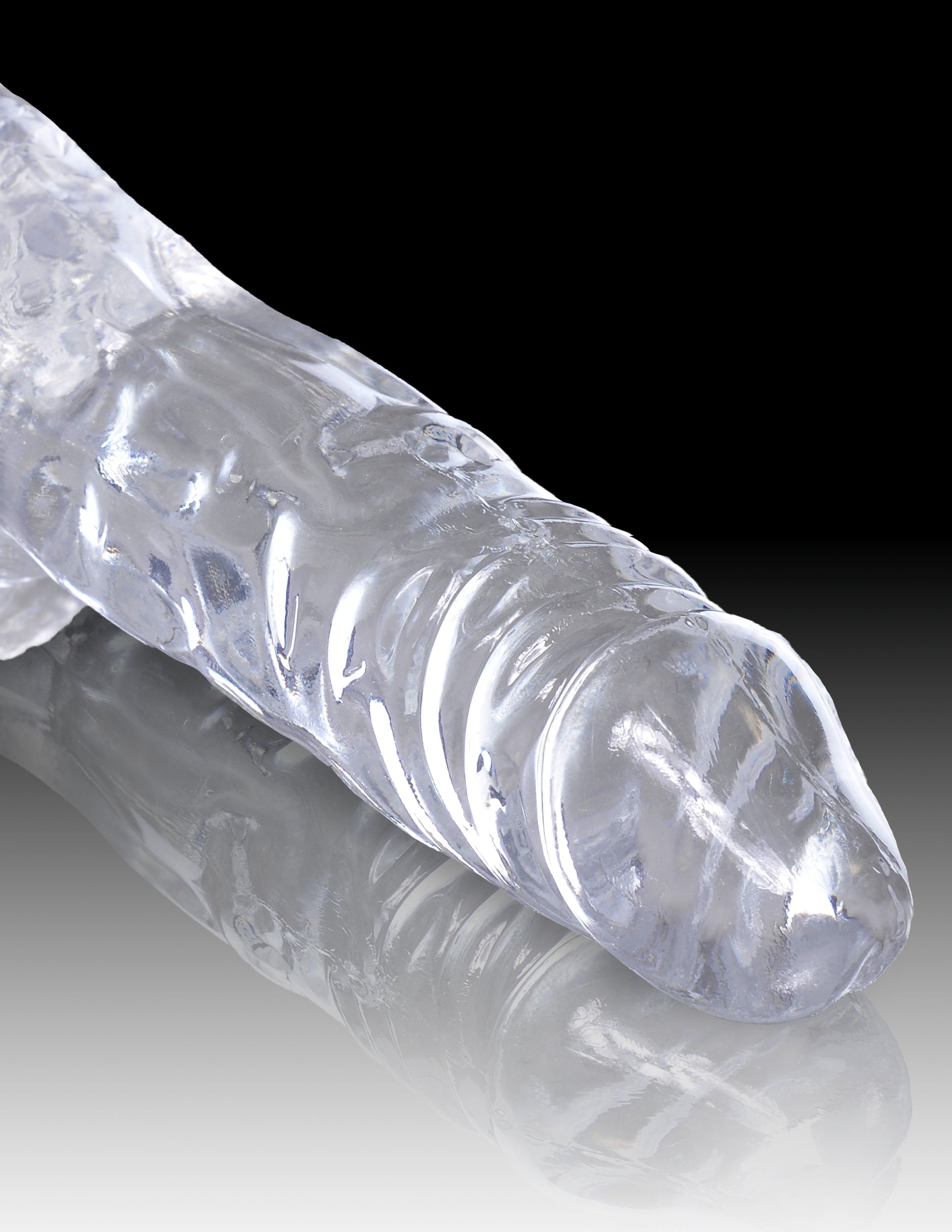 King Cock Clear 4-Inch Cock With Balls 4"