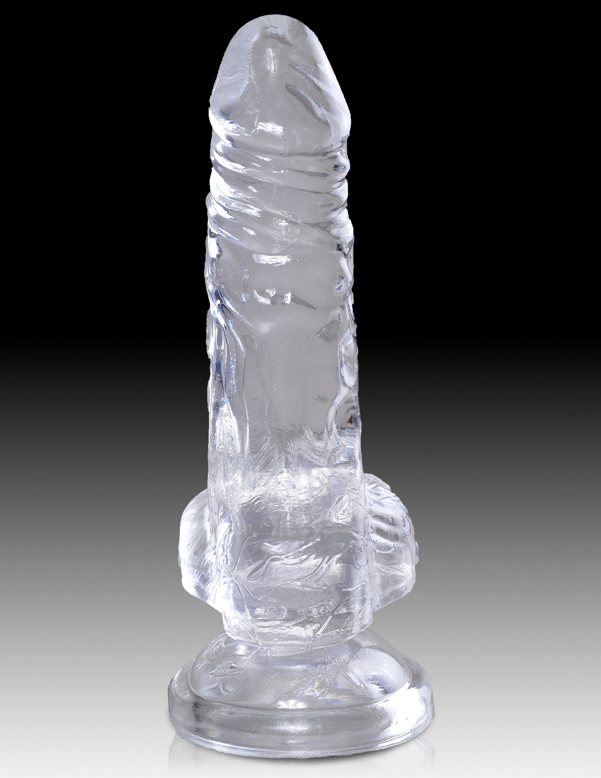 King Cock Clear 4-Inch Cock With Balls 4"