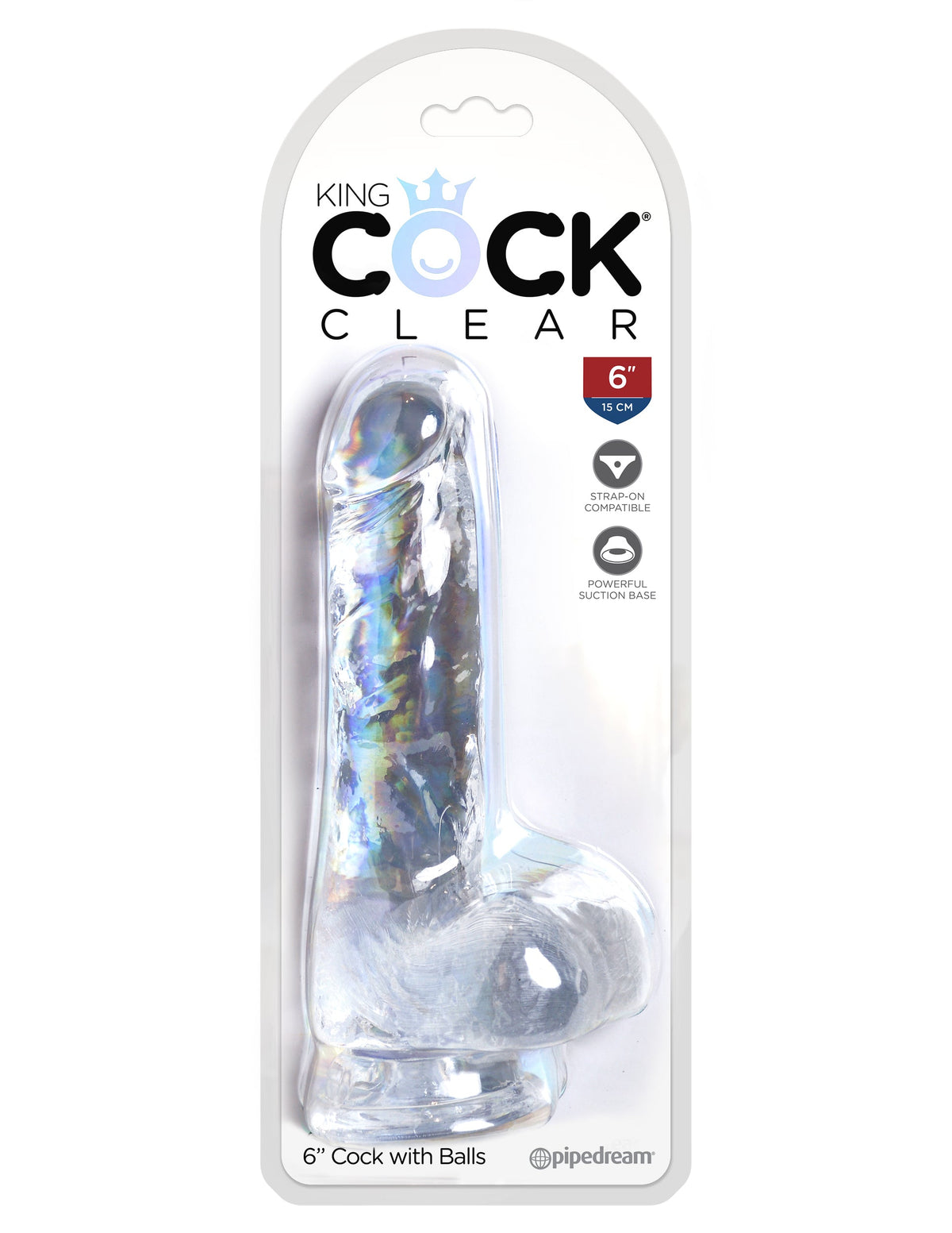 King Cock Clear 6" Cock With Balls 6