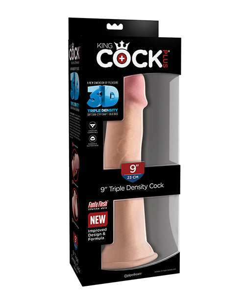 King Cock Plus 9 In Triple Density Cock Light 9"