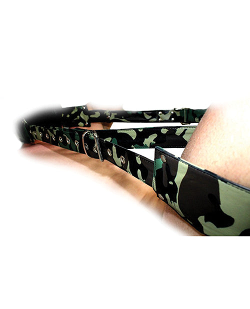 Leather Adjustable Travel Sex Sling in Camo by Sensual Sin