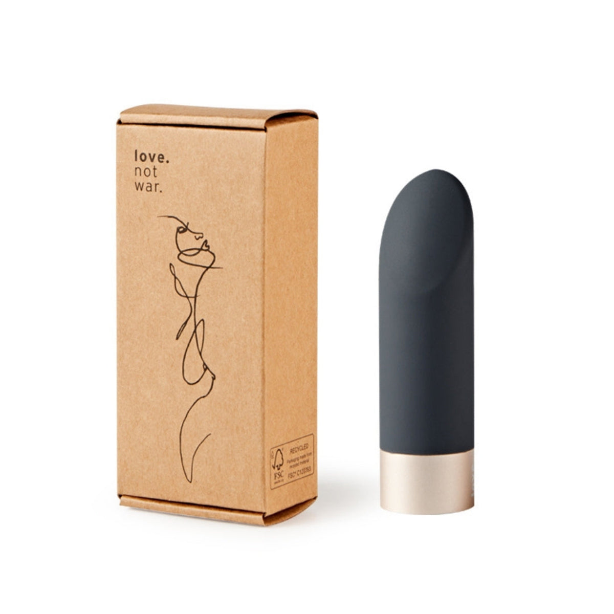 Love Not War Amore Head Bullet Vibrator - Grey