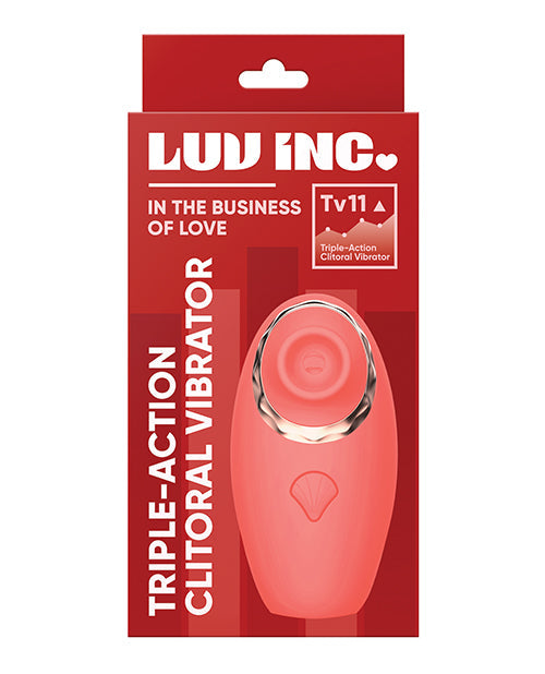 Luv Inc. Triple - Action Clitoral Vibrator Coral