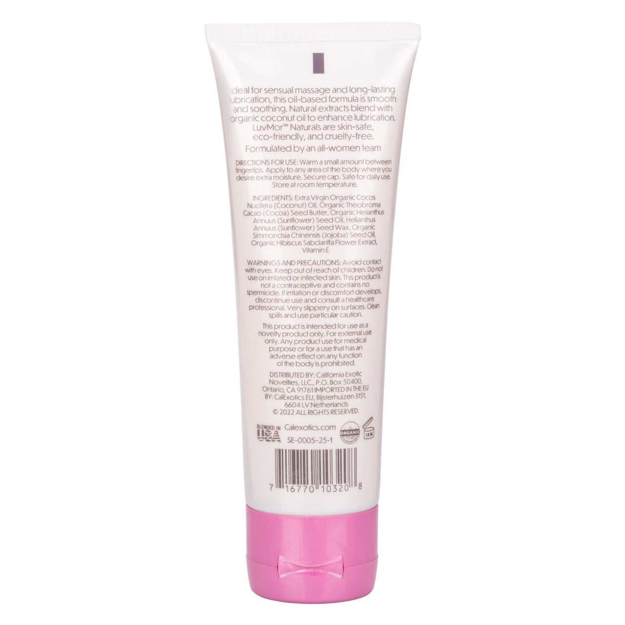 Luvmor Naturals Coconut Oil-Based Personal Lubricant 4 Oz