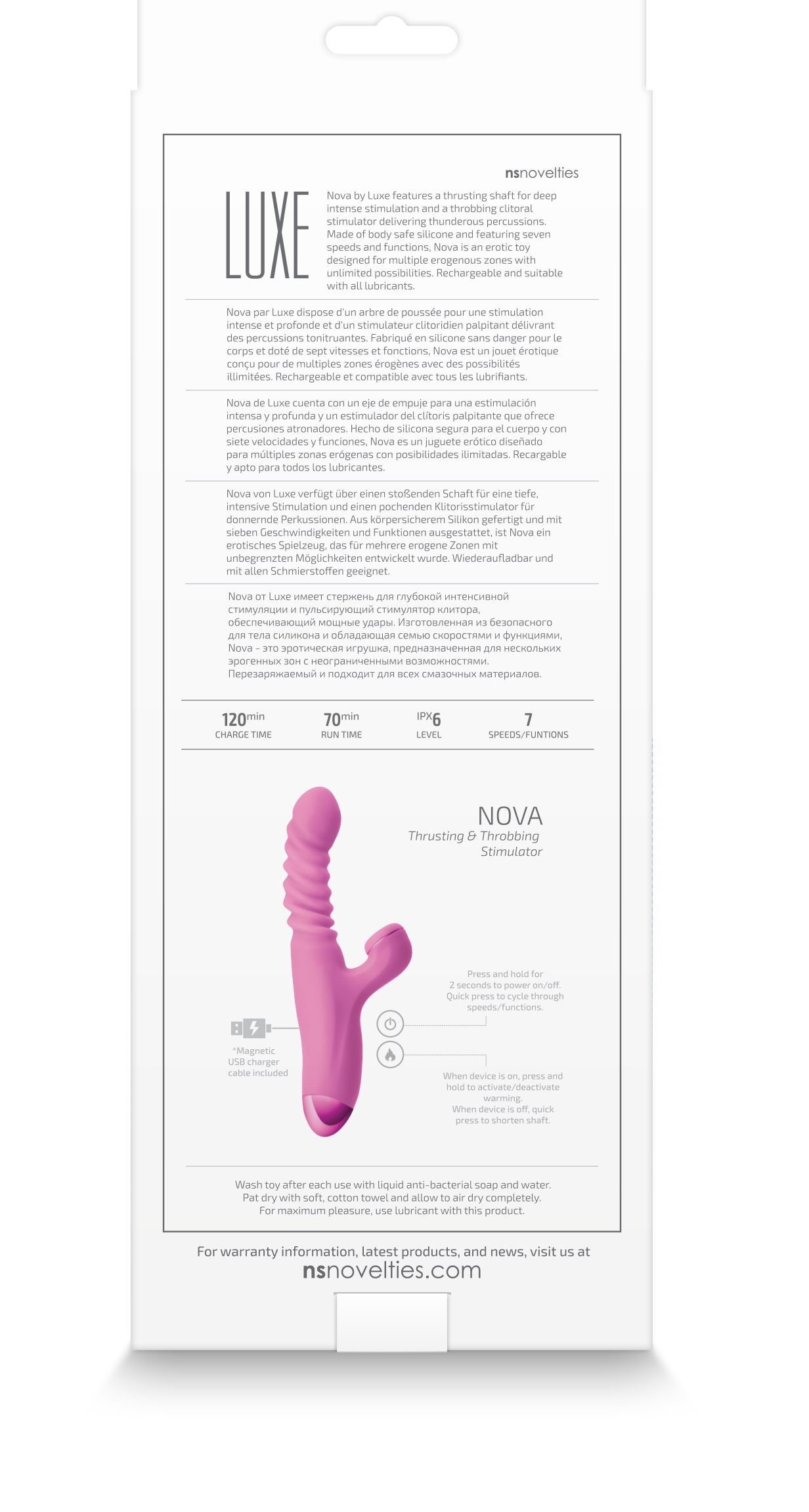 Luxe Nova - Thrusting Dual Stimulator (NS Novelties)