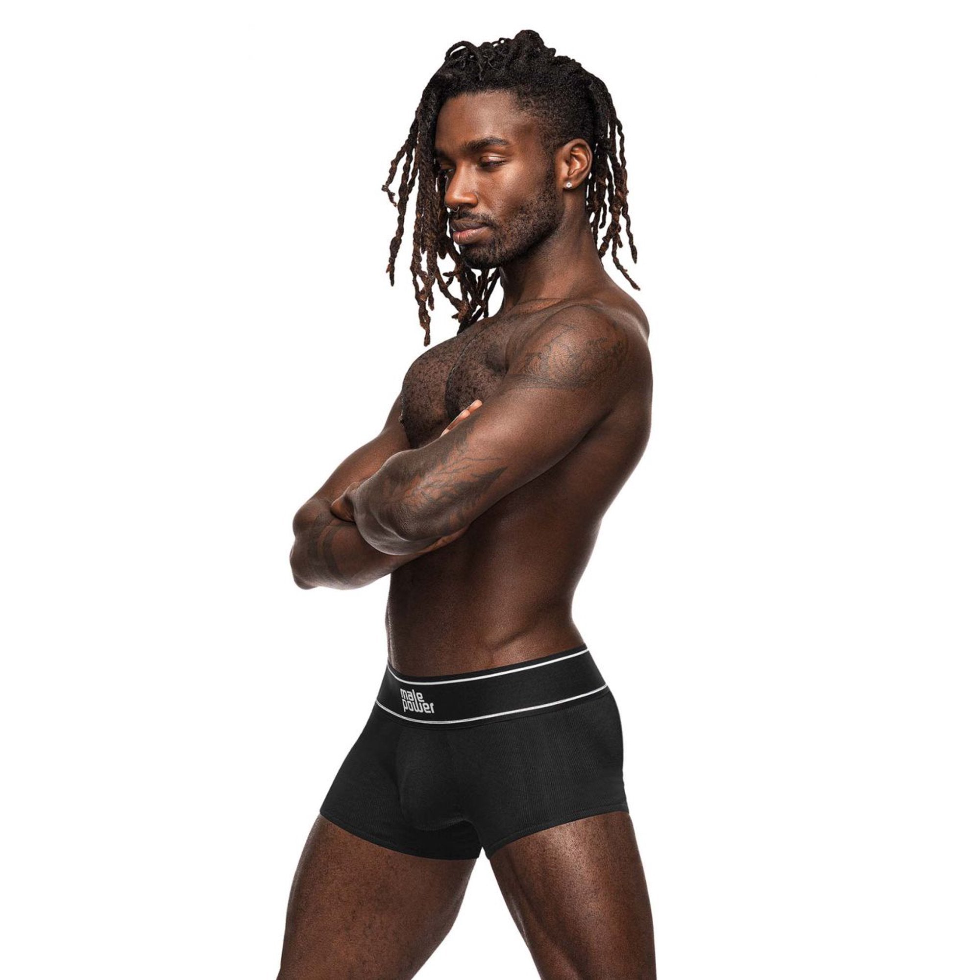 Modal Rib Pouch Short - Black X-Large