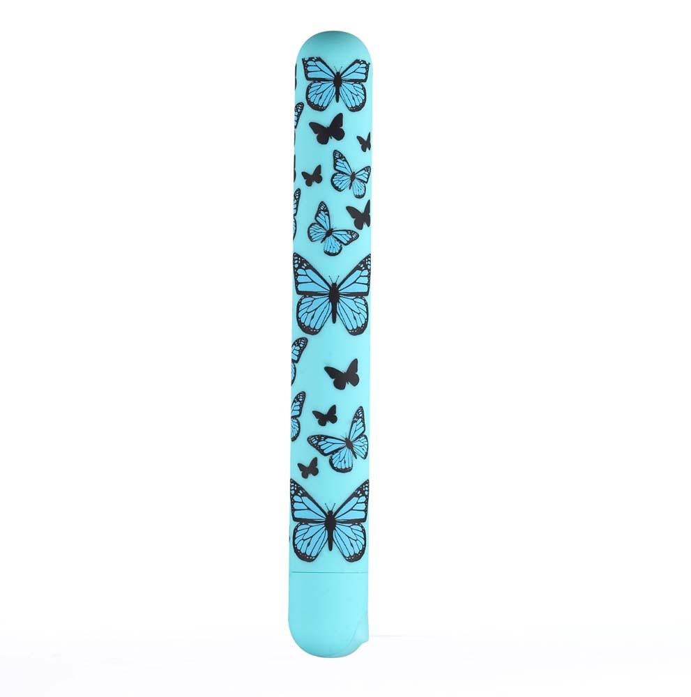 Monarch Butterfly Pattern Long Rechargeable Massager Bullet