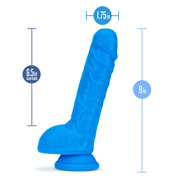 Neo - 9 Inch Dual Density Dildo - Neon