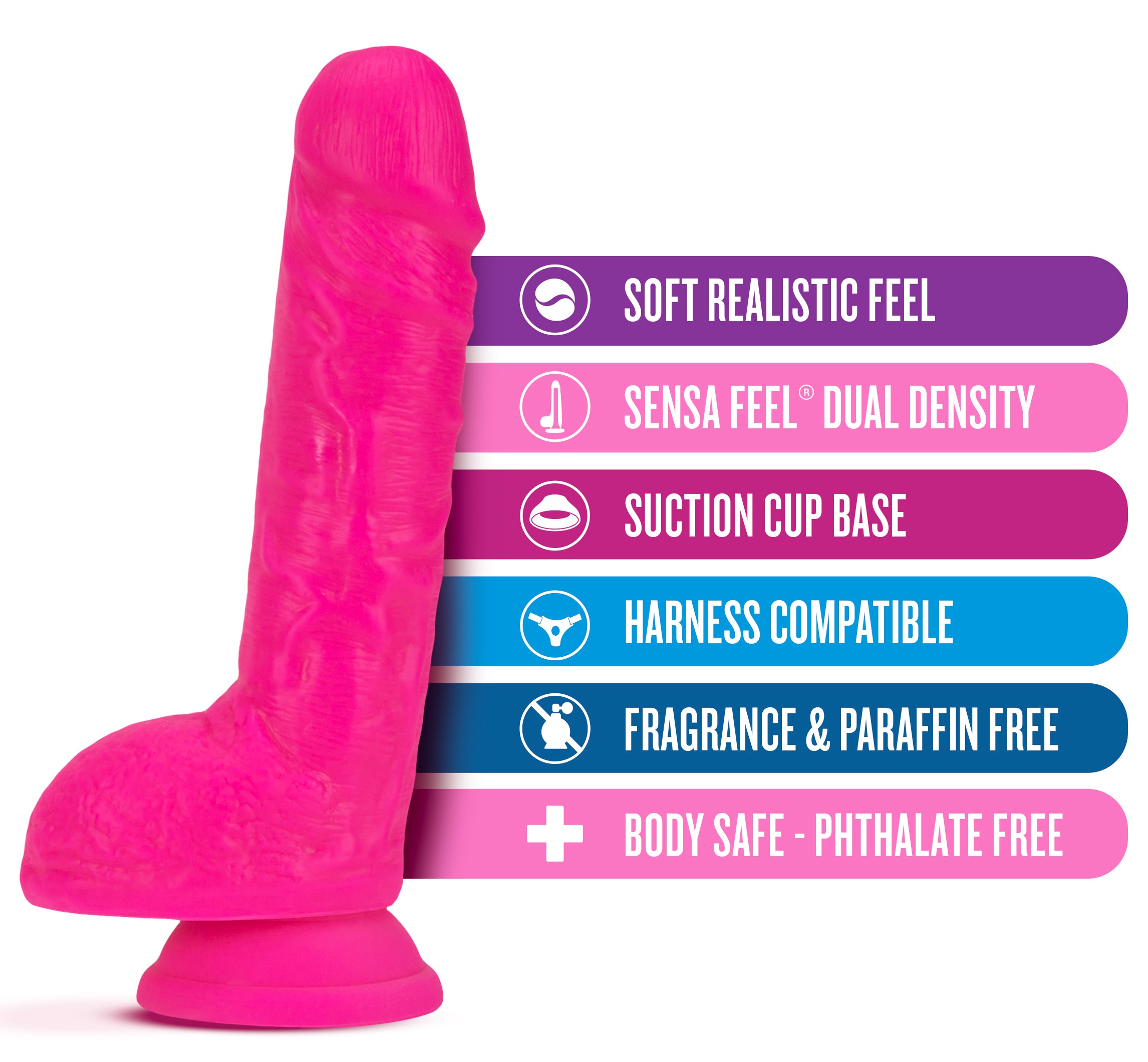 Neo - 9 Inch Dual Density Dildo - Neon