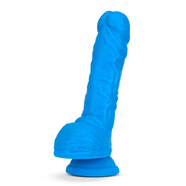 Neo - 9 Inch Dual Density Dildo - Neon Blue
