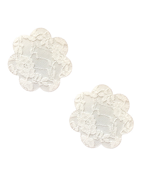 Neva Nude Lace Petal Flower Pasties - O/s White