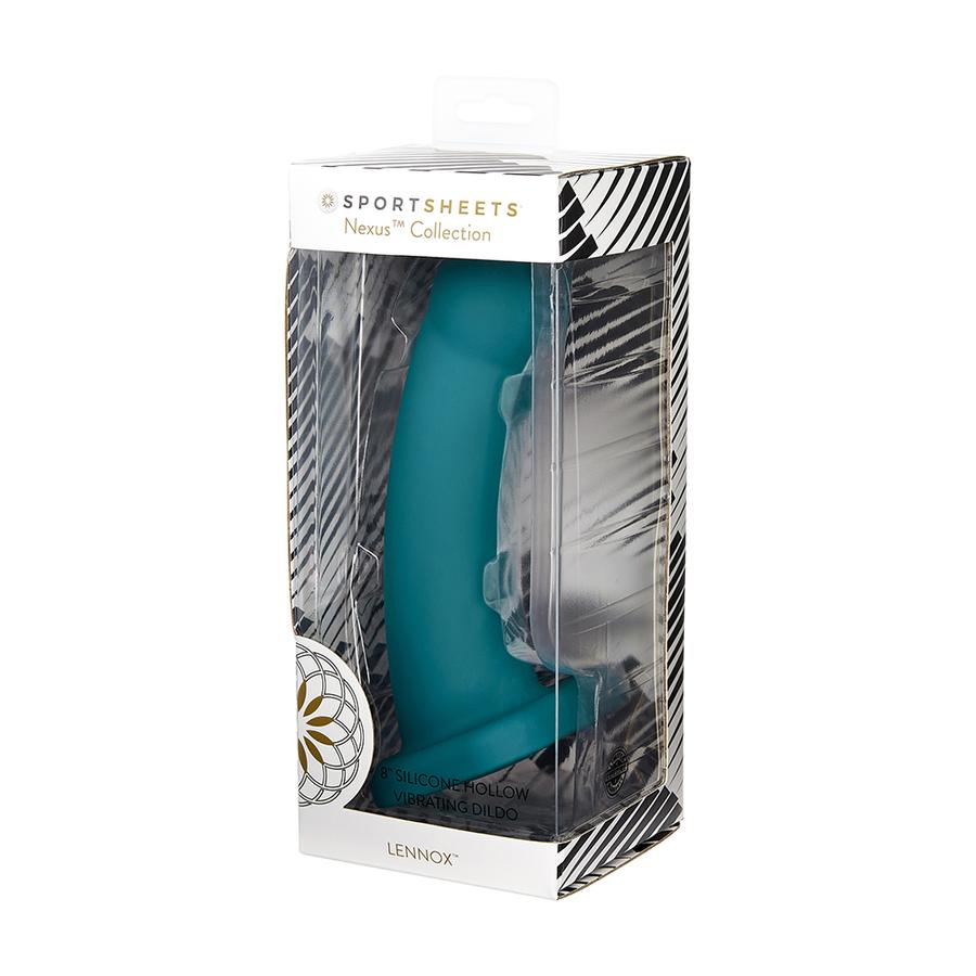 Nexus Collection - Lennox - 8 Inch Vibrating Hollow Dildo - Emerald