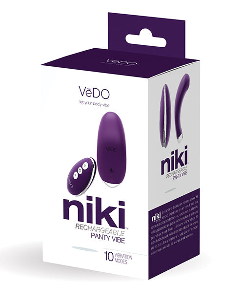 Niki Rechargeable Flexible Magnetic Panty Vibe Deep Purple