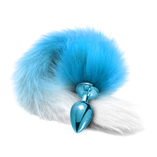 Nixie Metal Plug W/ Ombre Tail Medium Metallic Blue