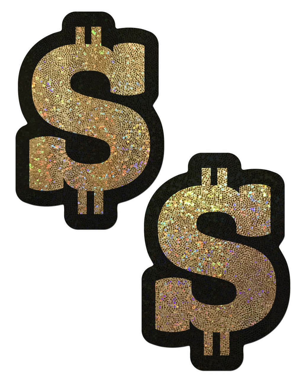Pastease Money Gold Glitter Dollar Sign Nipple Pasties Gold