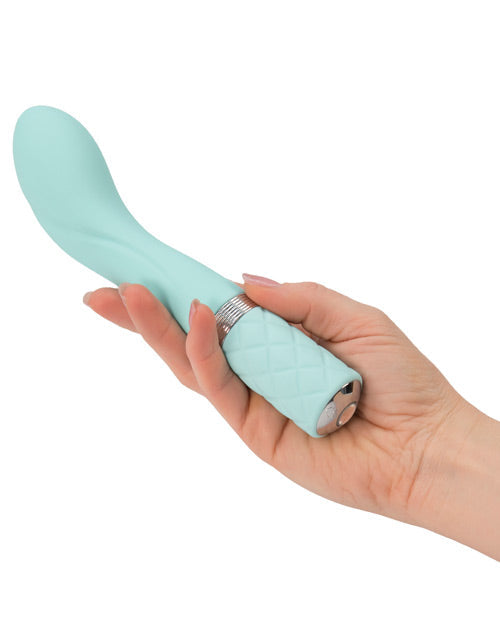 Pillow Talk Sassy G-Spot Vibrator by BMS Teal Blue