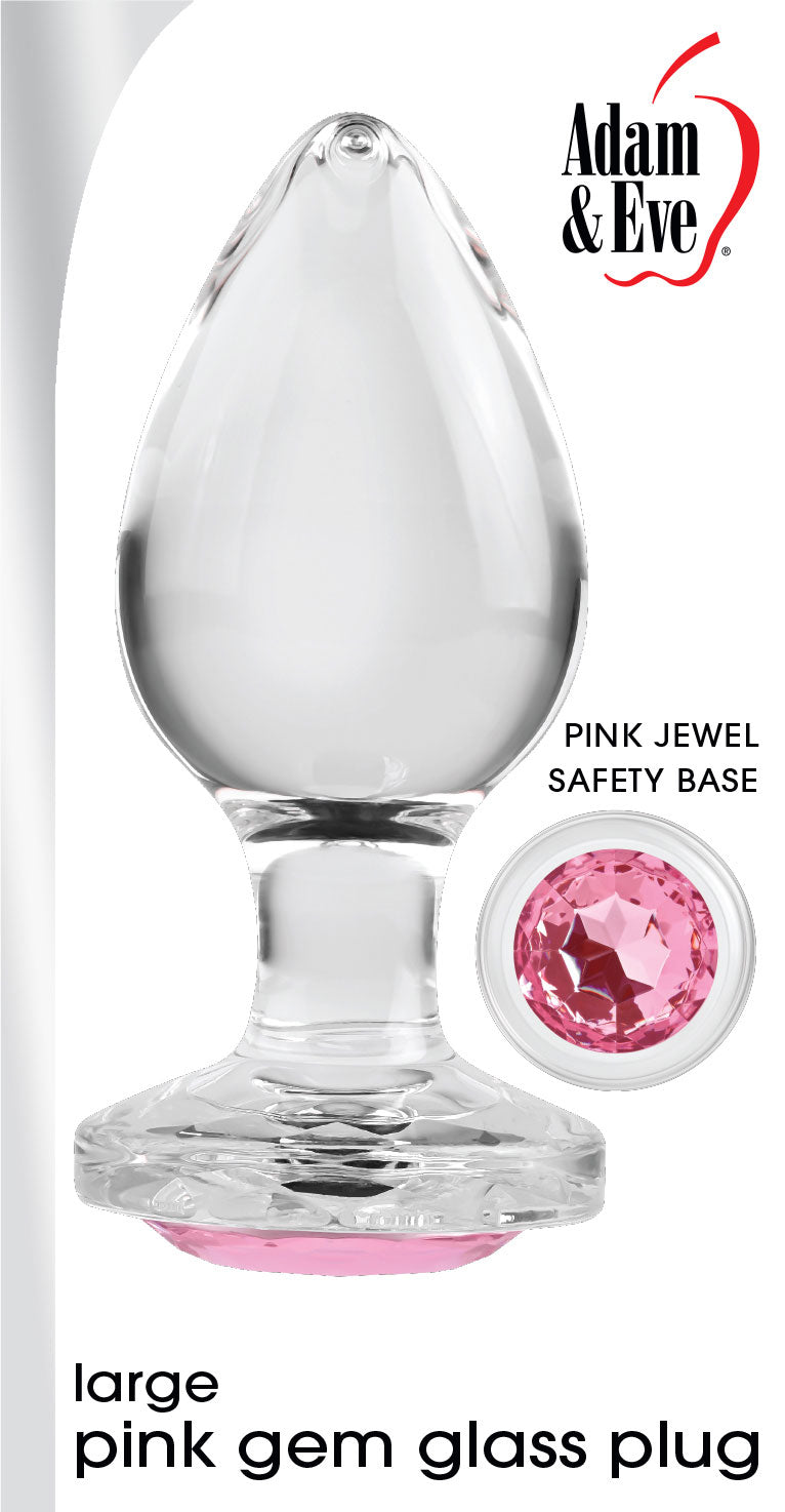 Pink Gem Glass Plug - Pink