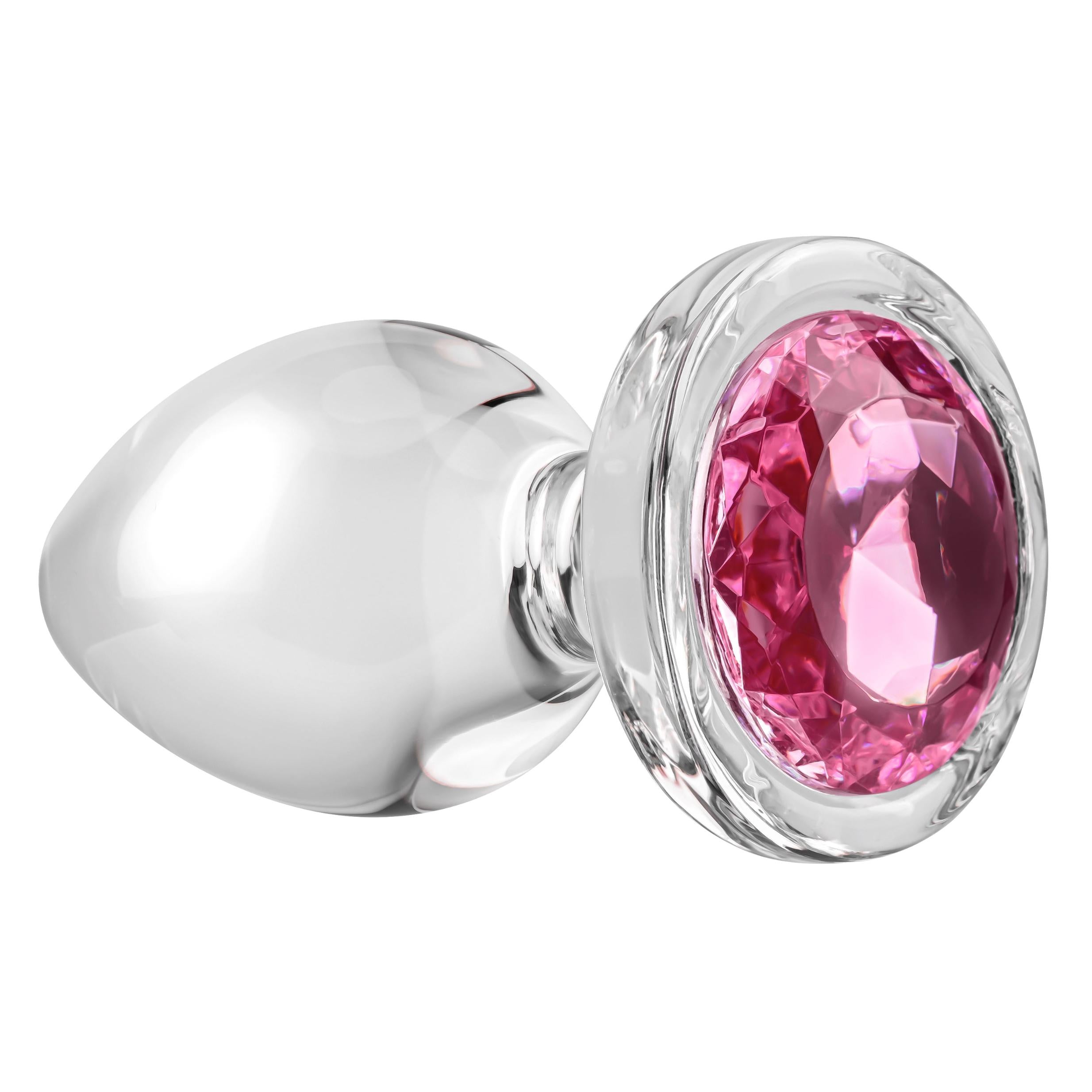 Pink Gem Glass Plug - Pink
