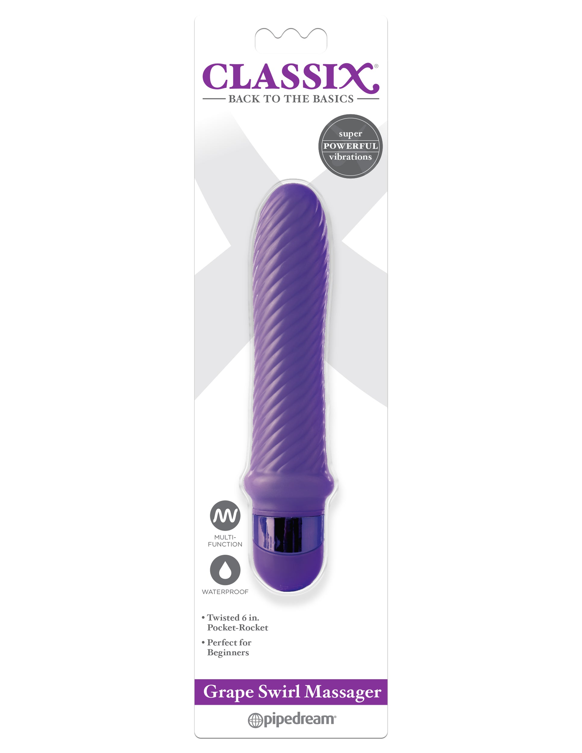 Pipedream Classic Grape Swirl Massage Vibrator