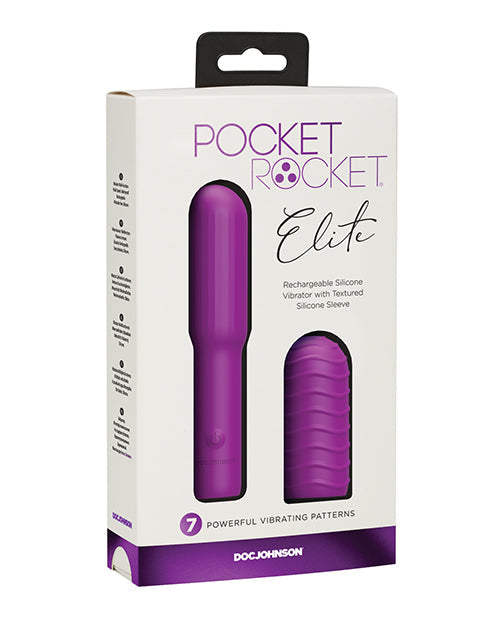 Pocket Rocket Elite Rechargeable With removable Sleeve Purple