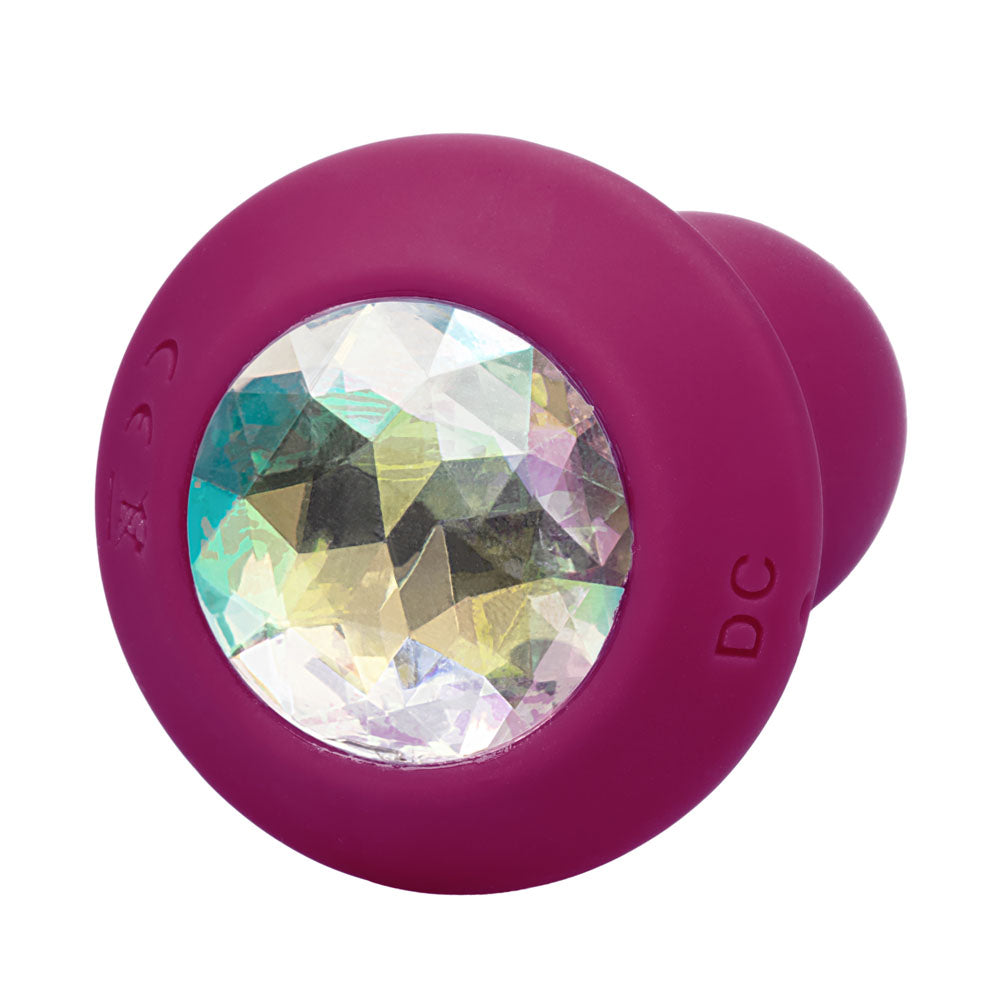 Power Gem Vibrating Petite Crystal Anal Vibrator - Purple