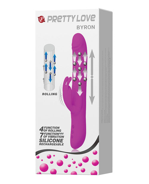 Pretty Love Byron Thrusting Rabbit Vibrator - Fuchsia