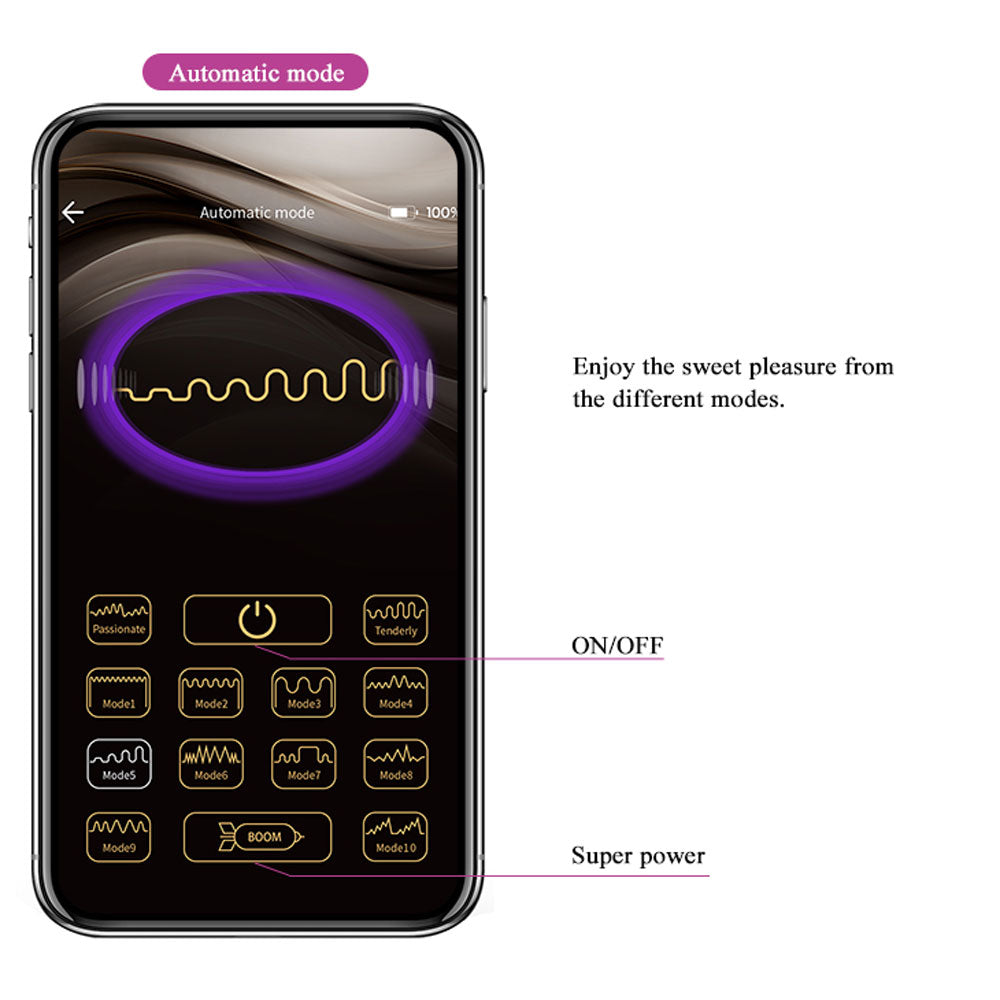 Pretty Love Jayleen Global Remote Control Series Rechargeable Couple Vibrator - Purple