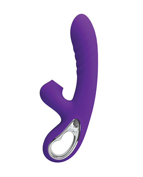 Pretty Love Jersey Sucking and Vibrating Rabbit Vibrator - Purple