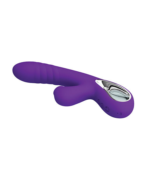 Pretty Love Jersey Sucking and Vibrating Rabbit Vibrator - Purple