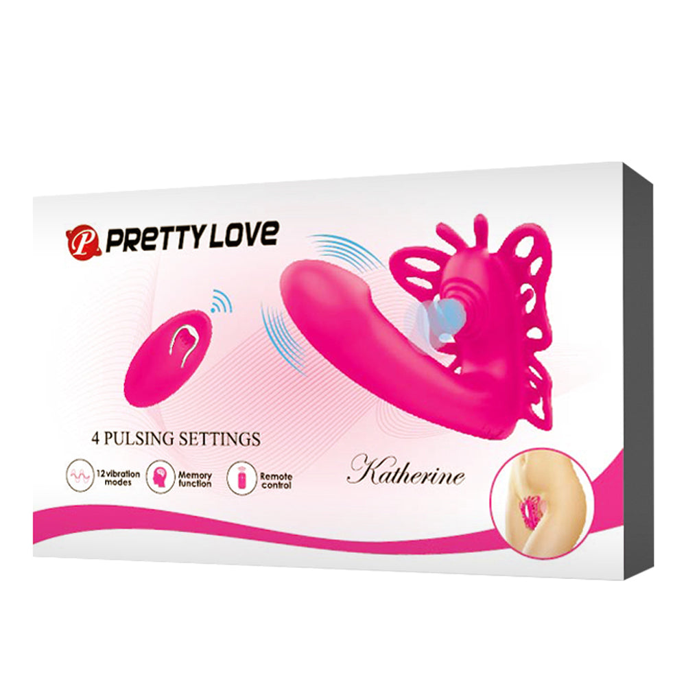 Pretty Love Katherine Wearable Butterfly Vibrator - Fuchsia