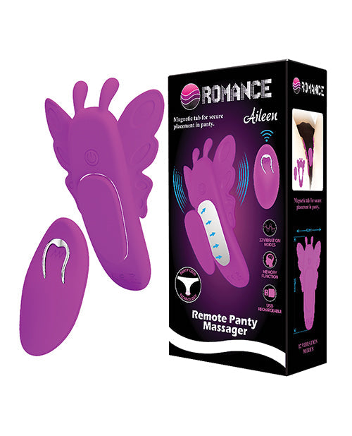 Pretty Love Romance Aileen Magnetic Butterfly Panty Stimulator - Fuchsia