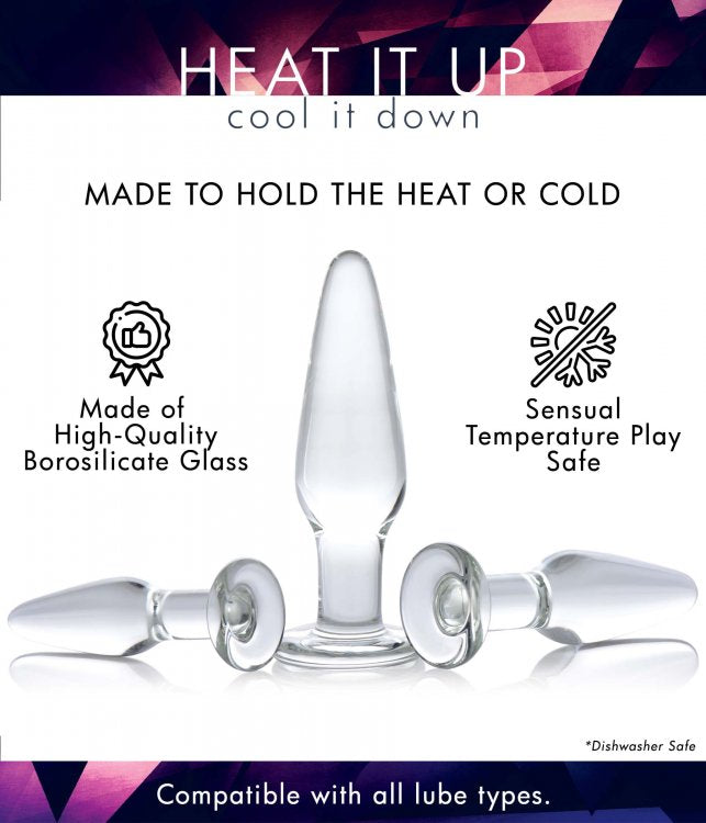 Prisms Dosha 3 Piece Glass Anal Plug Kit