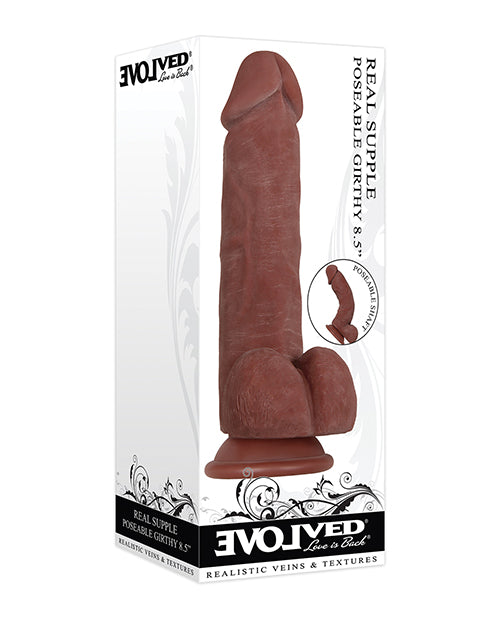 Real Supple Poseable Girthy 8.5 Inch Dark