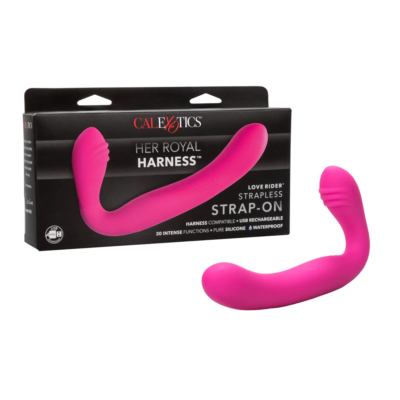 Rechargeable Love Rider Strap On - Pink