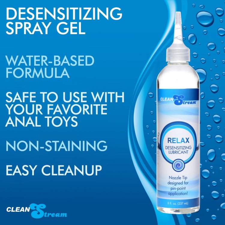 Relax Desensitizing Anal Lube With Dispensing Tip - 8 Oz