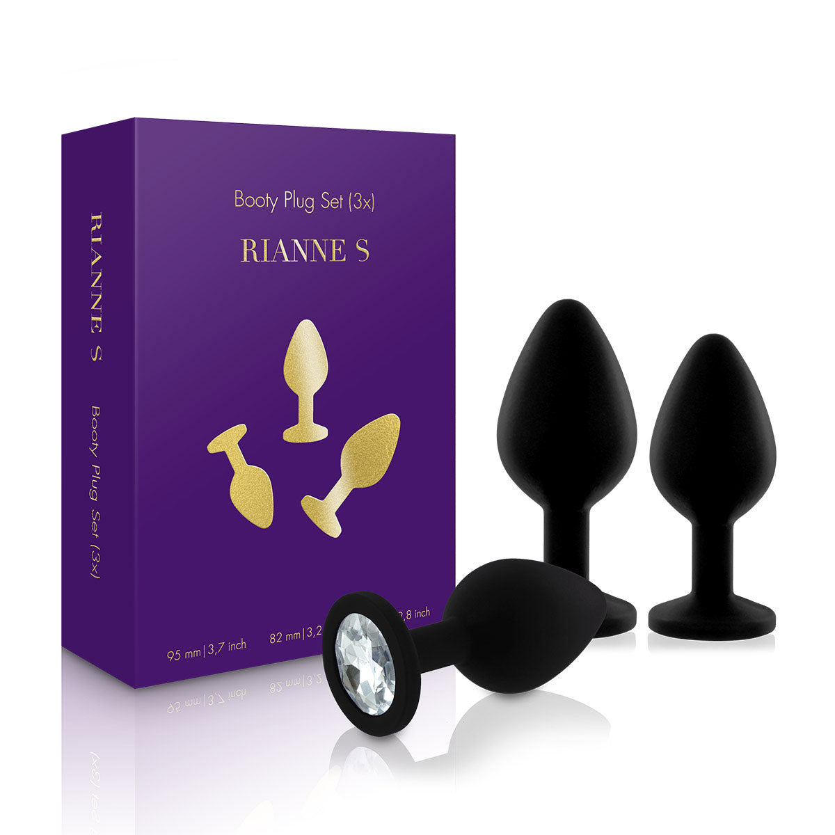 Rianne S. Booty Plug Set 3-Pack - Black