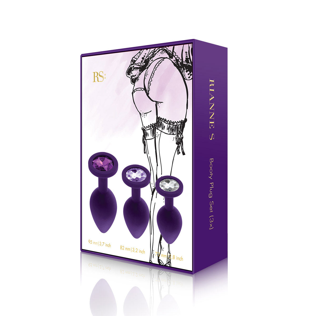 Rianne S. Booty Plug Set 3-Pack - Purple