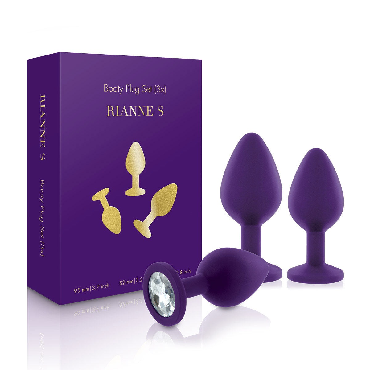 Rianne S. Booty Plug Set 3-Pack - Purple