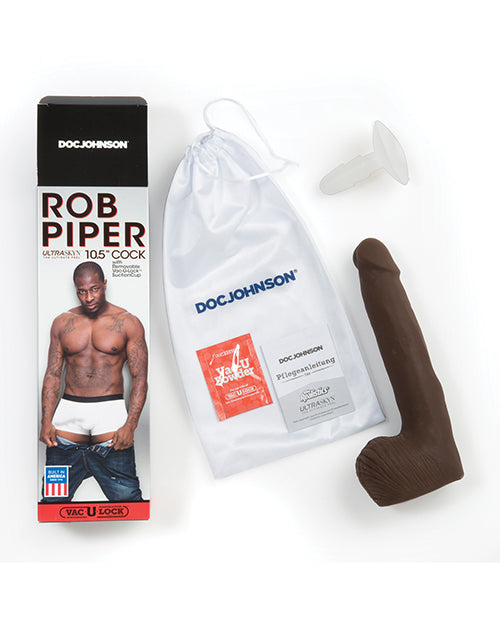 Rob Piper Cock W/balls & Suction Cup - Chocolate