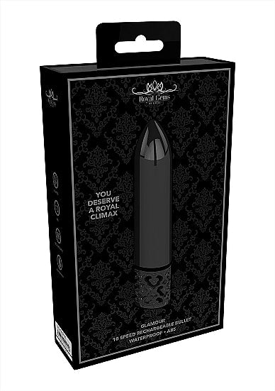 Royal Gems Glamor Powerful Rechargeable Bullet Vibrator Gunmetal