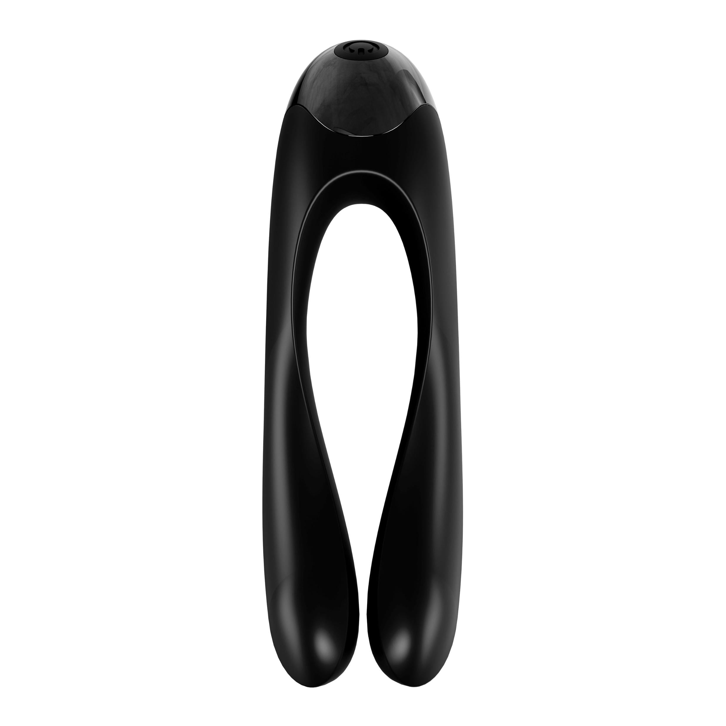 Satisfyer Candy Cane Black Finger Vibrator Black