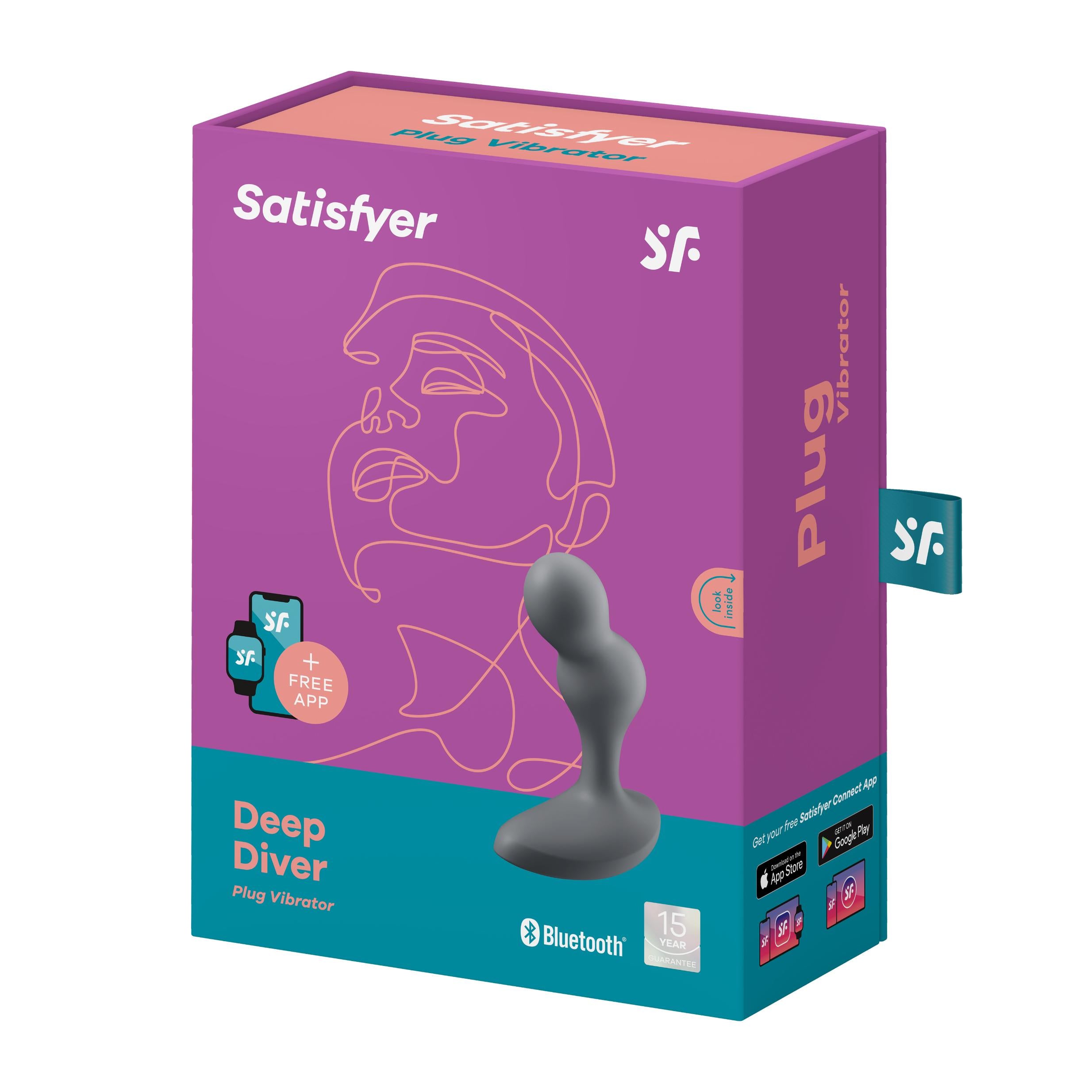 Satisfyer Deep Diver Plug Vibrator Grey