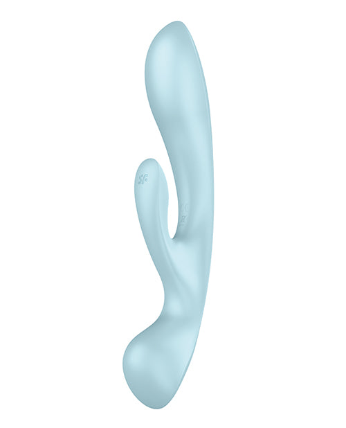 Satisfyer Triple Oh Rabbit Style Vibrator Light Blue