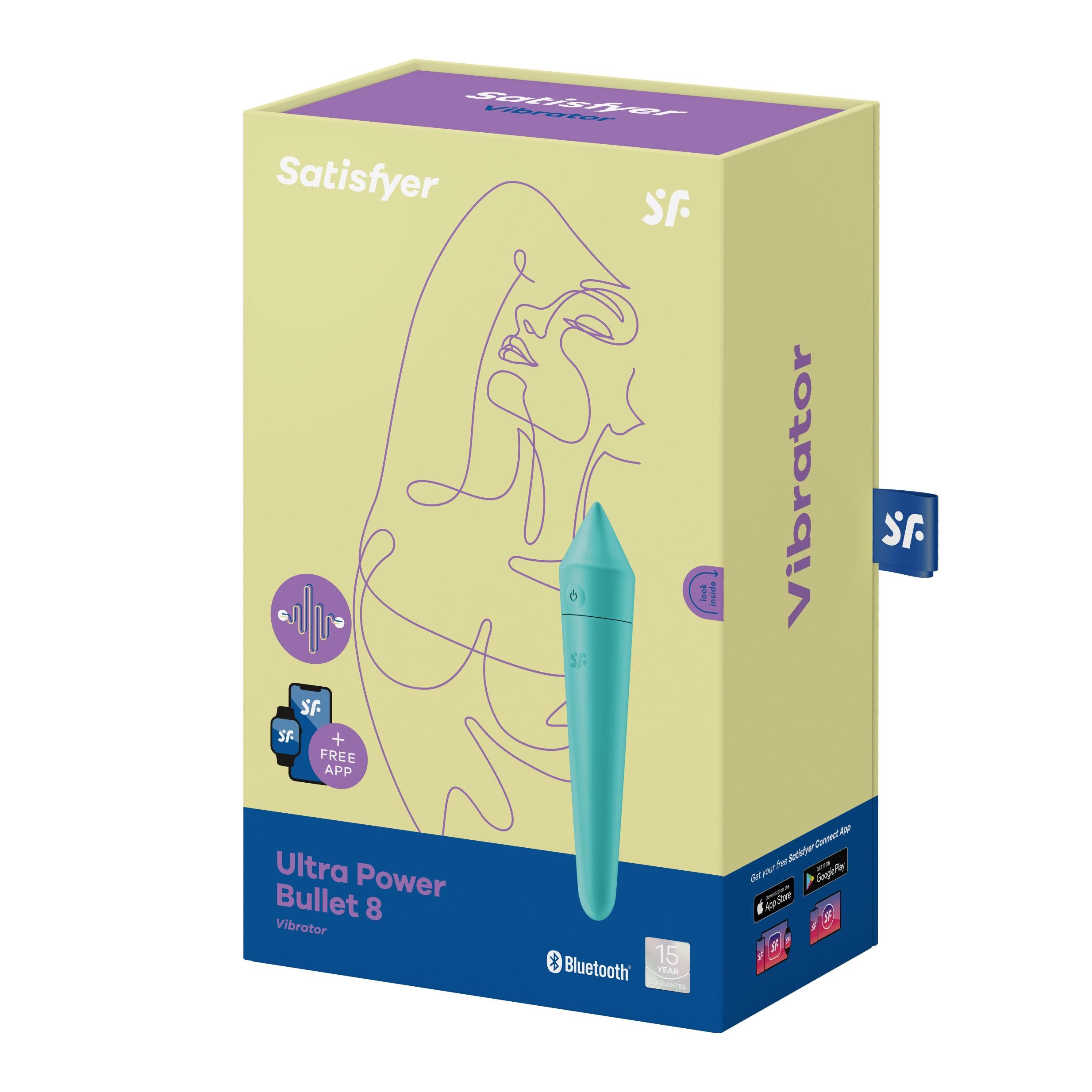 Satisfyer Ultra Power Bullet 8  Vibrator - Turquoise