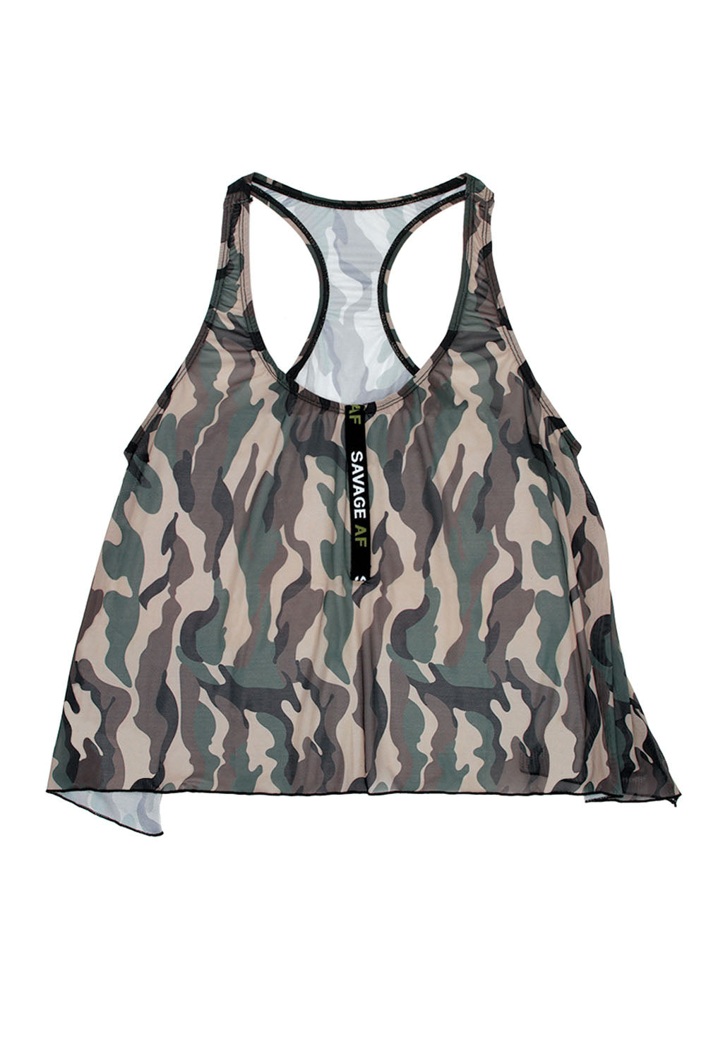 Savage Af Swing Top - Forest Camo - Small/Medium