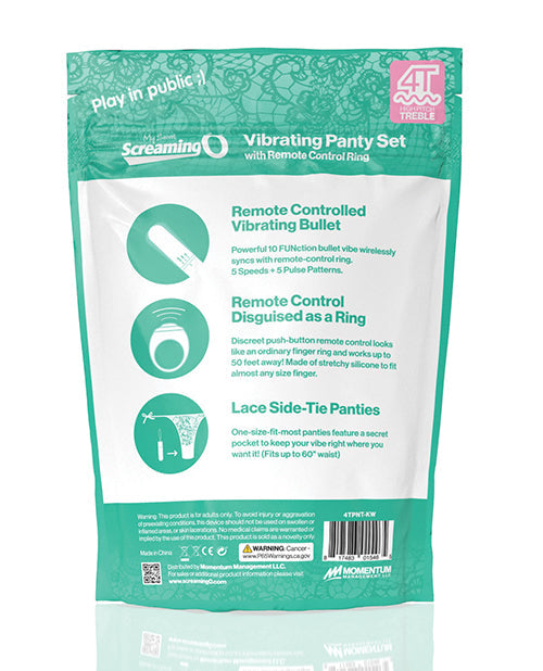 Screaming O 4t - Vibrating Panty Set With Remote Control Ring - Red