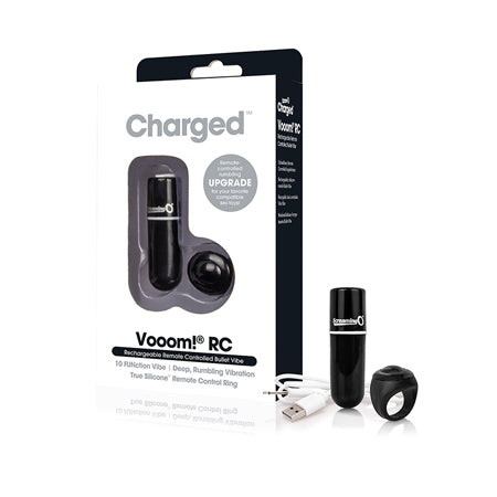 Screaming O Charged Vooom Remote Bullet Vibrator - Black
