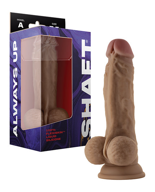 Shaft Model A Flexskin Liquid Silicone 7.5" Dong W/balls Oak
