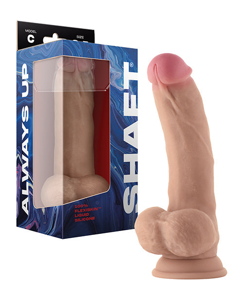 Shaft Model C Flexskin Liquid Silicone 8.5" Curved Dong W/balls Pine