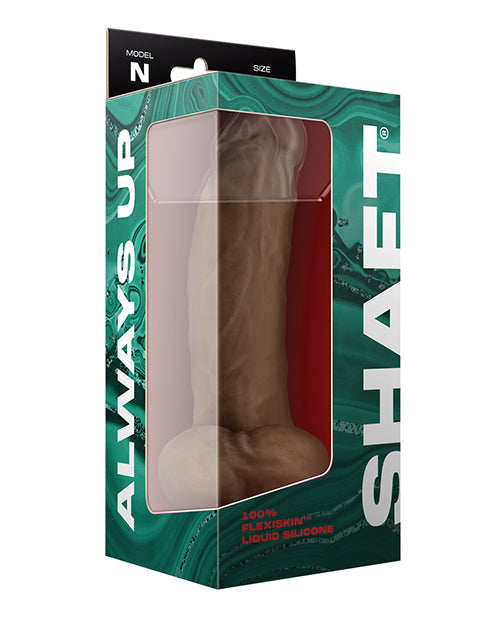Shaft Model N Flexskin Liquid Silicone Dong W/balls - Oak 9.5"